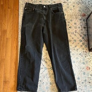 Vintage Y2K Levi's 550 Relaxed Fit Red Tab Black Jeans